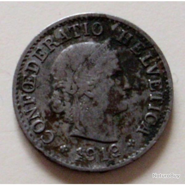 Suisse, tr�s rare monnaie 5 c de 1919