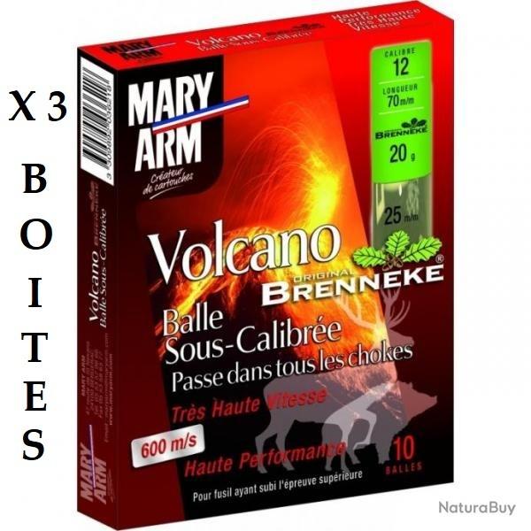 3 Boites de Balles Volcano Sous Calibr�e