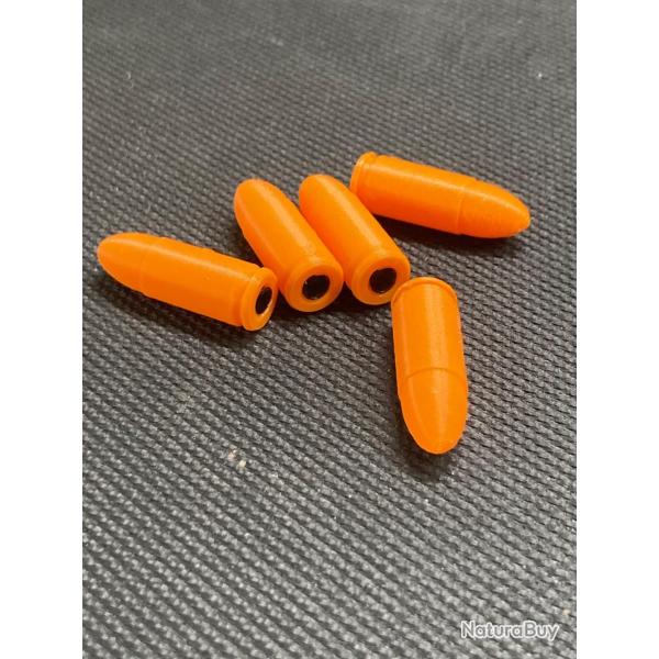 Lot de 5 cartouches inertes 9�19 mm Avec amortisseur