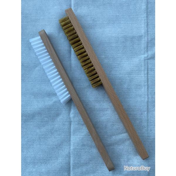 Lot de 2 brosses nylon et laiton