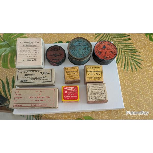 boites vides munitions fabrication fran�aise origine