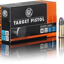 50 CARTOUCHES RWS TARGET PISTOL CALIBRE 22LR