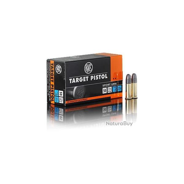 50 CARTOUCHES RWS TARGET PISTOL CALIBRE 22LR