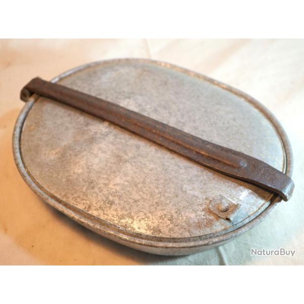 US ARMY - USA - gamelle US type 1�re guerre mondiale bien dat�e 1917 anneau absent - ref LES21GAM001