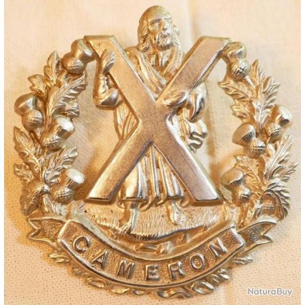 DDAY44 - CAP BADGE BRITANNIQUE Queens Own Cameron Highlanders Regiment NORMANDIE 1944