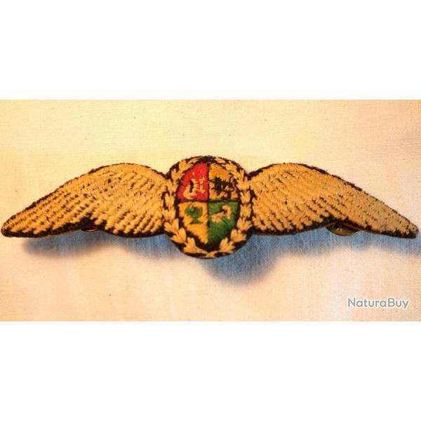Brevet pilote BELGE aviateur Badge Aviator  SAAF South Africa Airforce Pilots wing ref SDC24KAM011