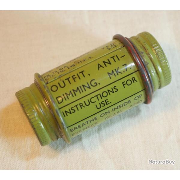 Tube OUTFIT britannique anti-dimming MK7 Kit d'entretien arme anglaise WW2 ref SDC24EQD003