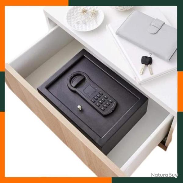 Coffre-fort arme de poing pour tiroir - Arme de poing -  Protection d'objets pr�cieux - Acier - Noir