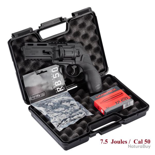 Pack  Revolver T4E - HDR - 7.5 J en malette  / Co2 Cal 50