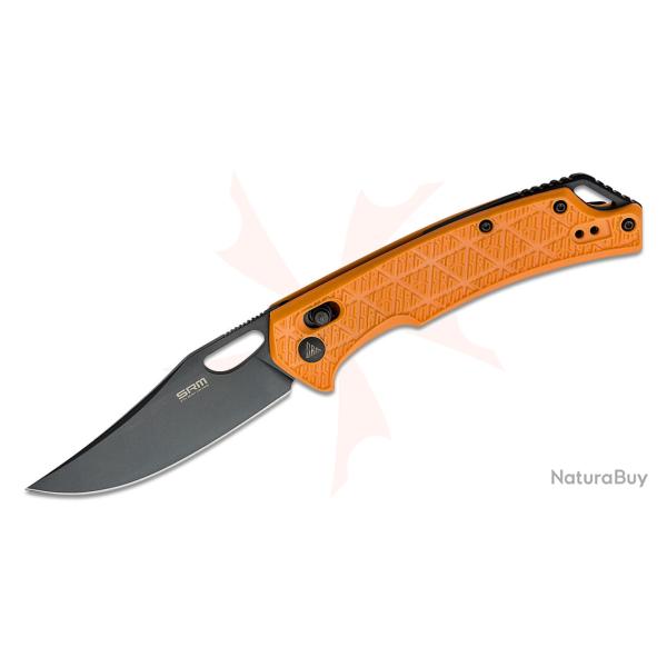 Couteau 9201 Ambi Lame Clip Point Acier 8Cr13MoV Manche FRN Orange Ambi-Lock Clip SRM9201PJ