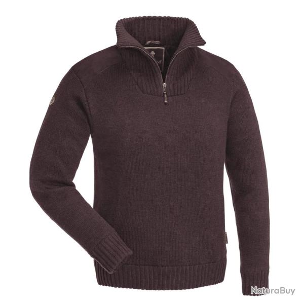 Pull Tricot� Demi Zip Bordeaux pour Femme Hurricane Pinewood