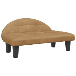 Lit pour chien panier canap&eacute; confortable 70 x 52 x 30 cm velours marron 02_0042900