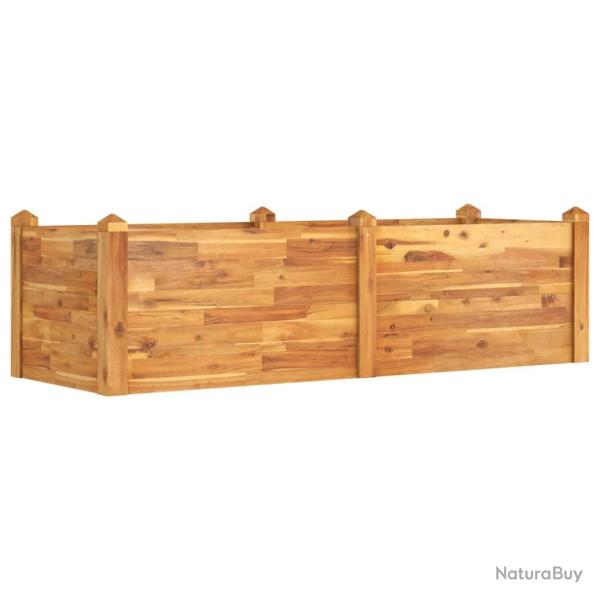 Jardini�re bac lit sur�lev� plantes fleurs terrasse jardin de jardin 160 x 60 x 44 cm bois massif d