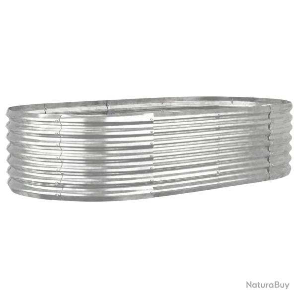 Jardini�re bac lit sur�lev� plantes fleurs terrasse jardin de jardin acier enduit de poudre argent�