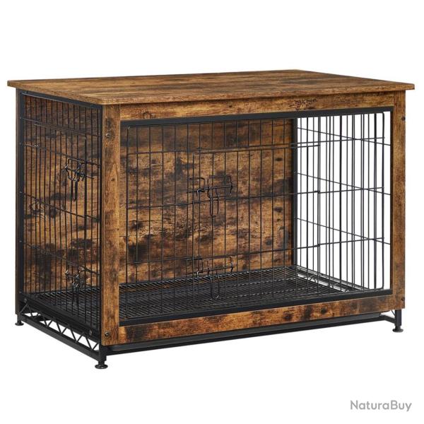 Cage pour chiens table d'appoint niche moderne pour chiens jusqu'� 32 kg cage pour chiots plateau a