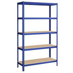 &Eacute;tag&egrave;re charge lourde &agrave; 5 niveaux meuble de rangement 60 x 120 x 200 cm en acier montage sans outil