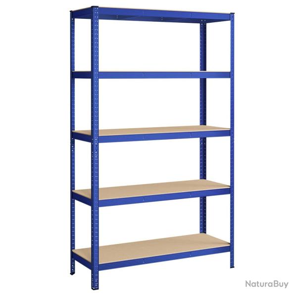 �tag�re charge lourde � 5 niveaux meuble de rangement 60 x 120 x 200 cm en acier montage sans outil