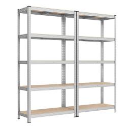 &Eacute;tag&egrave;re charge lourde m&eacute;tallique 180 x 90 x 40 cm 5 niveaux charge totale 875 kg (175 kg/niveau) &eacute;t