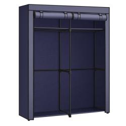 Armoire de rangement penderie e 140 x 43 x 174 cm portable avec barre de suspension porte-v&ecirc;tements