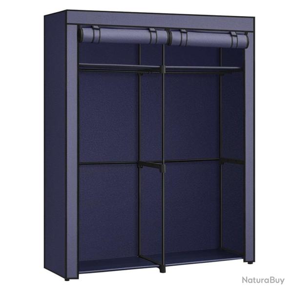 Armoire de rangement penderie e 140 x 43 x 174 cm portable avec barre de suspension porte-v�tements