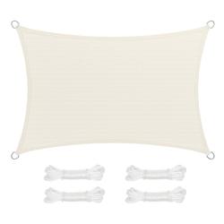 Voile d'ombrage 2 x 3 m toile tendu en hdpe protection salaire ext&eacute;rieure respirant pour balcon ter