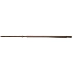 Bretelle en cuir plate marron &agrave; boutons
