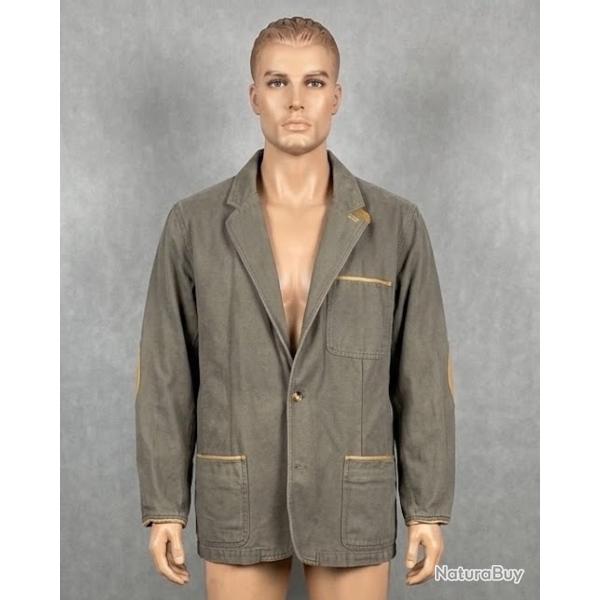 Veste chasse, promenade, p�che, ORVIS kaki cuir import USA T 50 Taille XXL � Tr�s bon �tat
