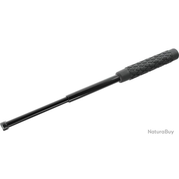 Matraque Telecopique Acier Manche Gomme 16 - 41Cm avec etui - Noire - PERFECTA