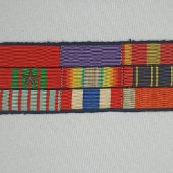 Rappel m&eacute;dailles Officier fran&ccedil;ais guerre 39/45 WW2