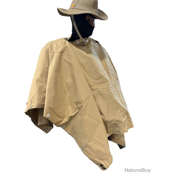 Poncho toile coton original alg�rie (stock de neuf) beige