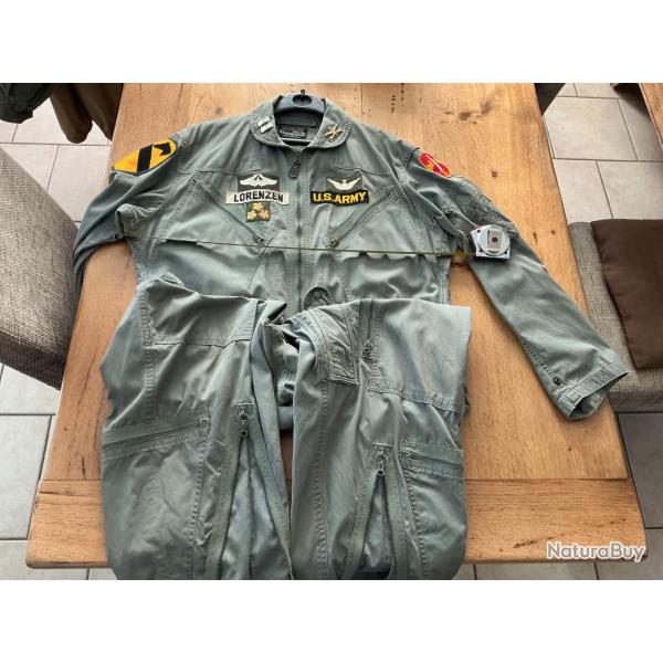 Combinaison pilote helico US Army 1963 MACV First CAV / FLYING MANS K2B