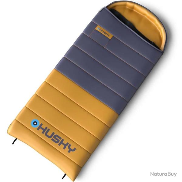 Sac de couchage duvet Husky Drafy jaune moutarde