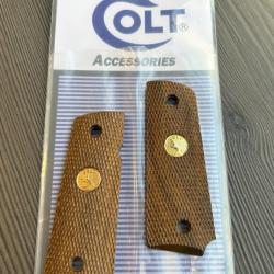 COLT OFFICER'S Poign&eacute;es bois d'origine