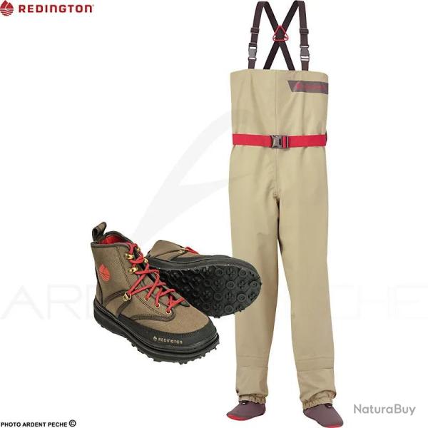 Pack waders REDINGTON enfant Crosswater youth Grain + chaussures caoutchouc Taille 4 (36)