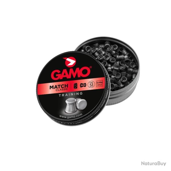 Boite de 250 plombs MATCH GAMO 4.5 mm