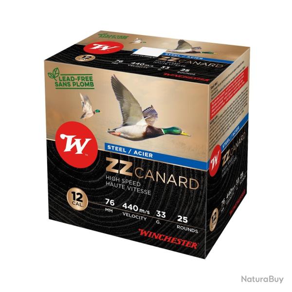 Cartouches Acier Winchester ZZ Canard Calibre 12 76 33G