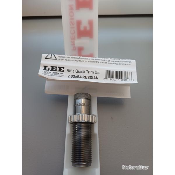 Outil raccourcisseur de douilles LEE precision, calibre 7.62x54R, pour Quick Trim, r�f Lee 90342