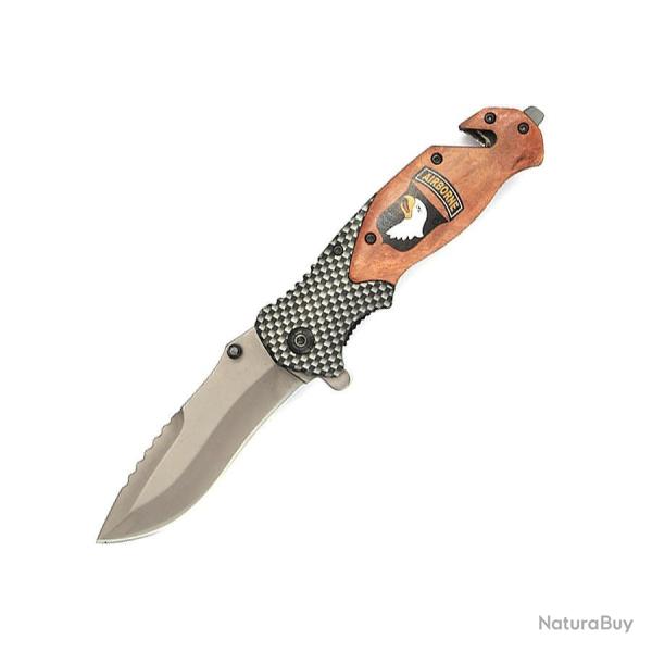 Couteau pliant grav 101st Airborne