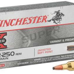 Balles Winchester 22-250 - Super X JSP 55 gr