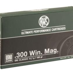 Balles RWS 300 WM - Uni Classic 181 gr