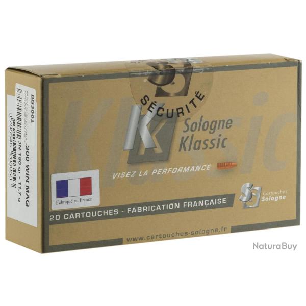 Balles Sologne 300 Win Mag - Nosler Partition 180 gr