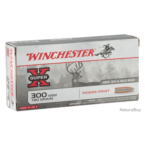 Balles Winchester 300 WSM - Power Point 180 gr