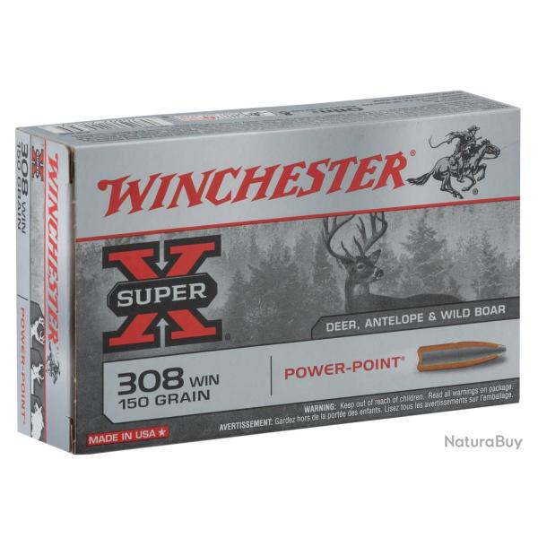 Balles Winchester 308 Win - Power Point 150 gr