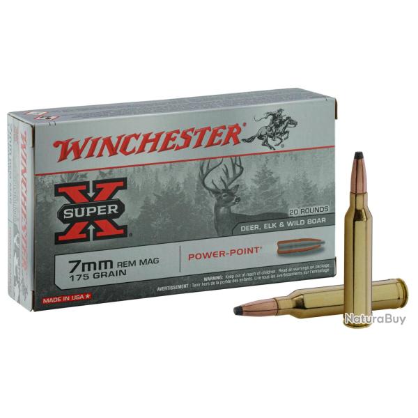 Balles Winchester 7 RM - Power Point 175 gr
