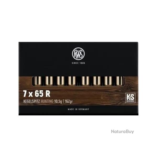 Balles RWS 7x65R - KS Pointe Conique 162 gr