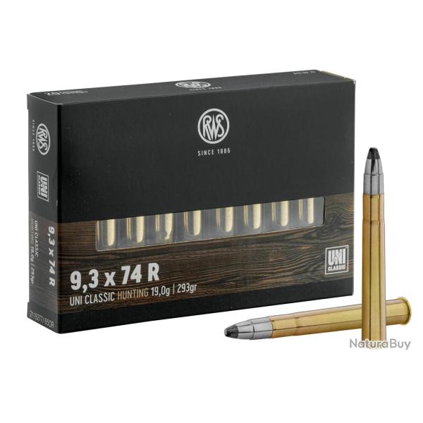 Balles RWS 9,3x74R - Uni Classic 293 gr
