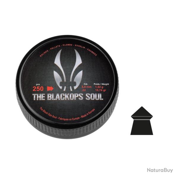 Bote de 250 Plombs THE BLACK OPS Soul  tte pointue 5.5mm