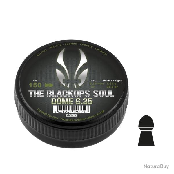 Bote de 150 Plombs THE BLACK OPS soul DOME 6.35mm