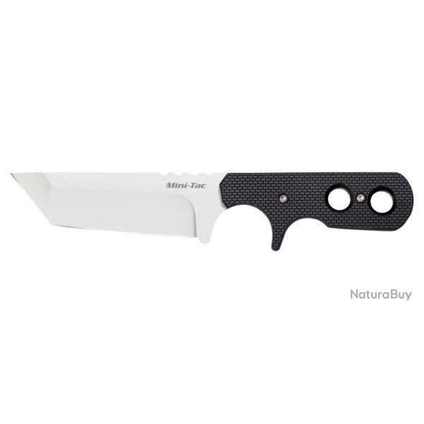 Cold Steel Couteau Mini Tac Tanto - Lame 95mm - Manche Griv-Ex - Etui Secure-Ex