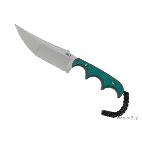 Couteau de cou CRKT "MINIMALIST" lame katana 9cm acier bead blasted manche resine + etui